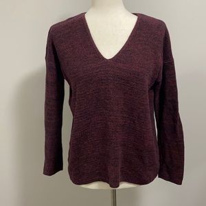 H&M Maroon / black v neck sweater